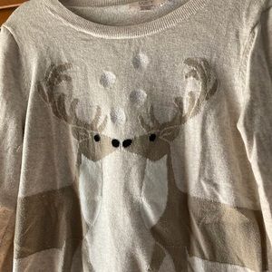 Loft Reindeer lightweight sweater size small